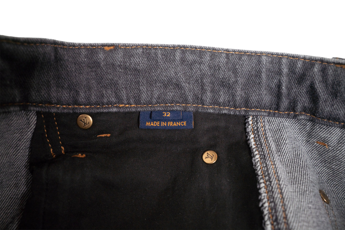 Grey Flower Monogram Jeans