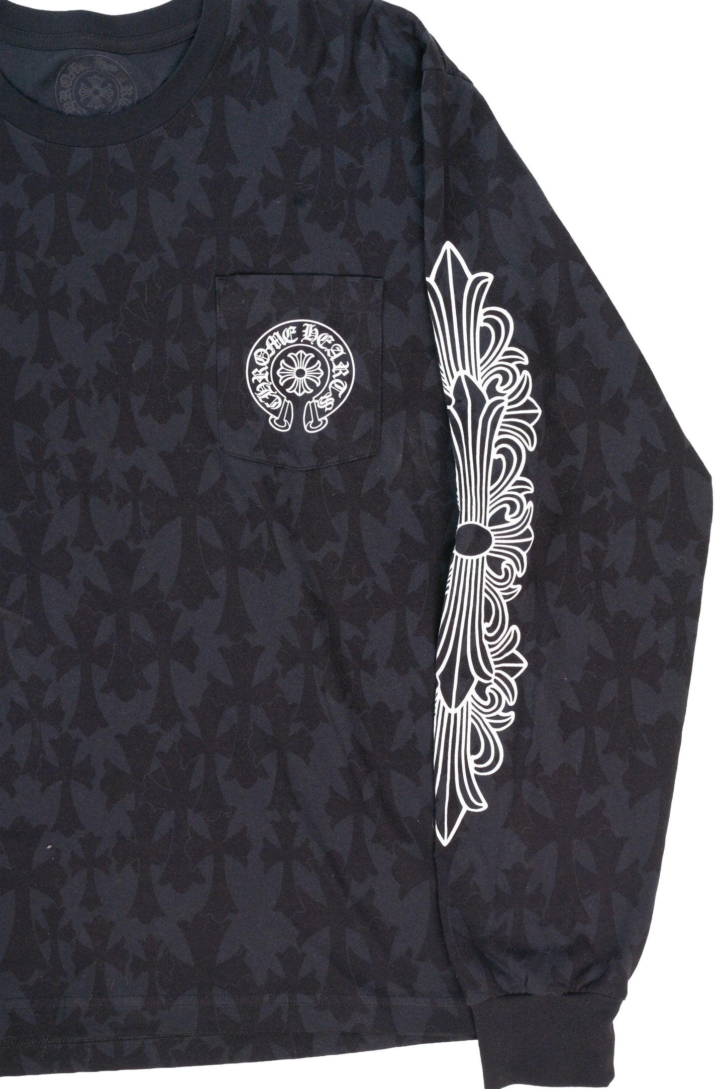 Black Cross Monogram Floral Long Sleeve