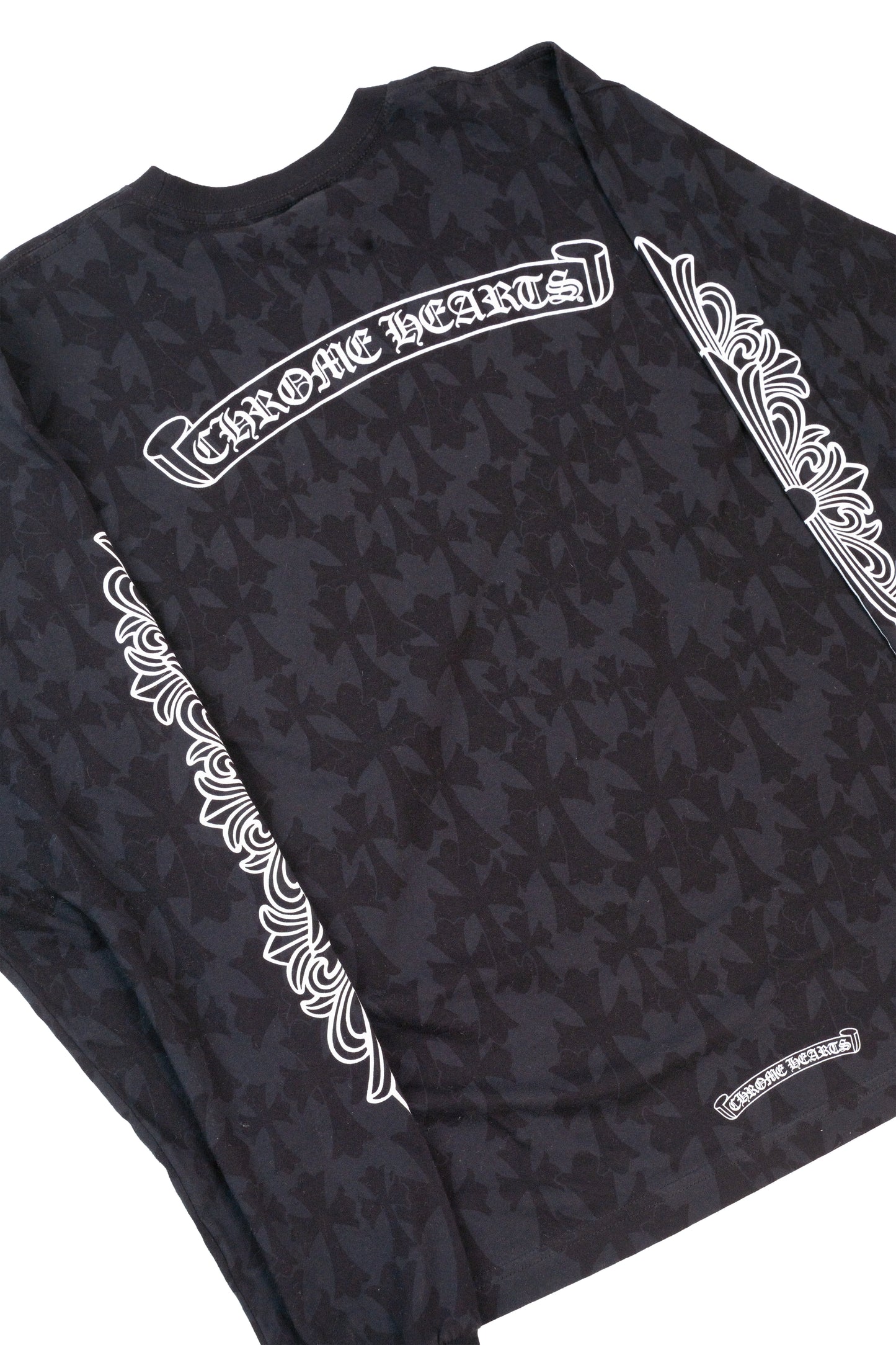 Black Cross Monogram Floral Long Sleeve