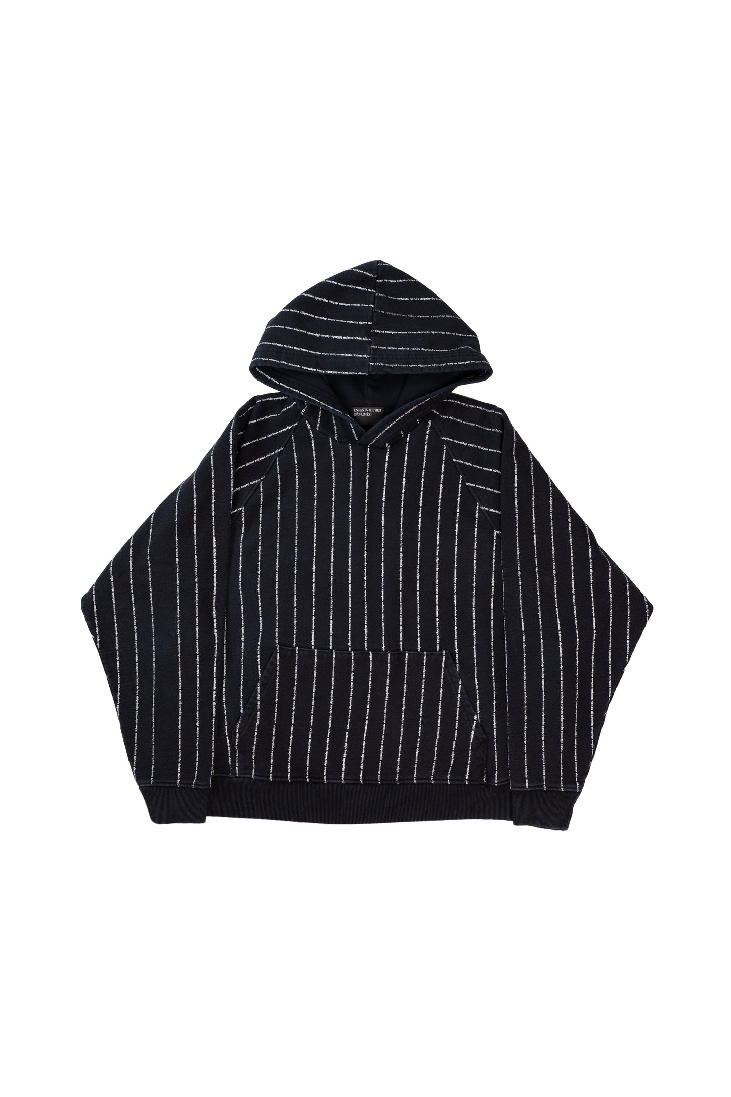 Vintage Black Script All Over Hoodie