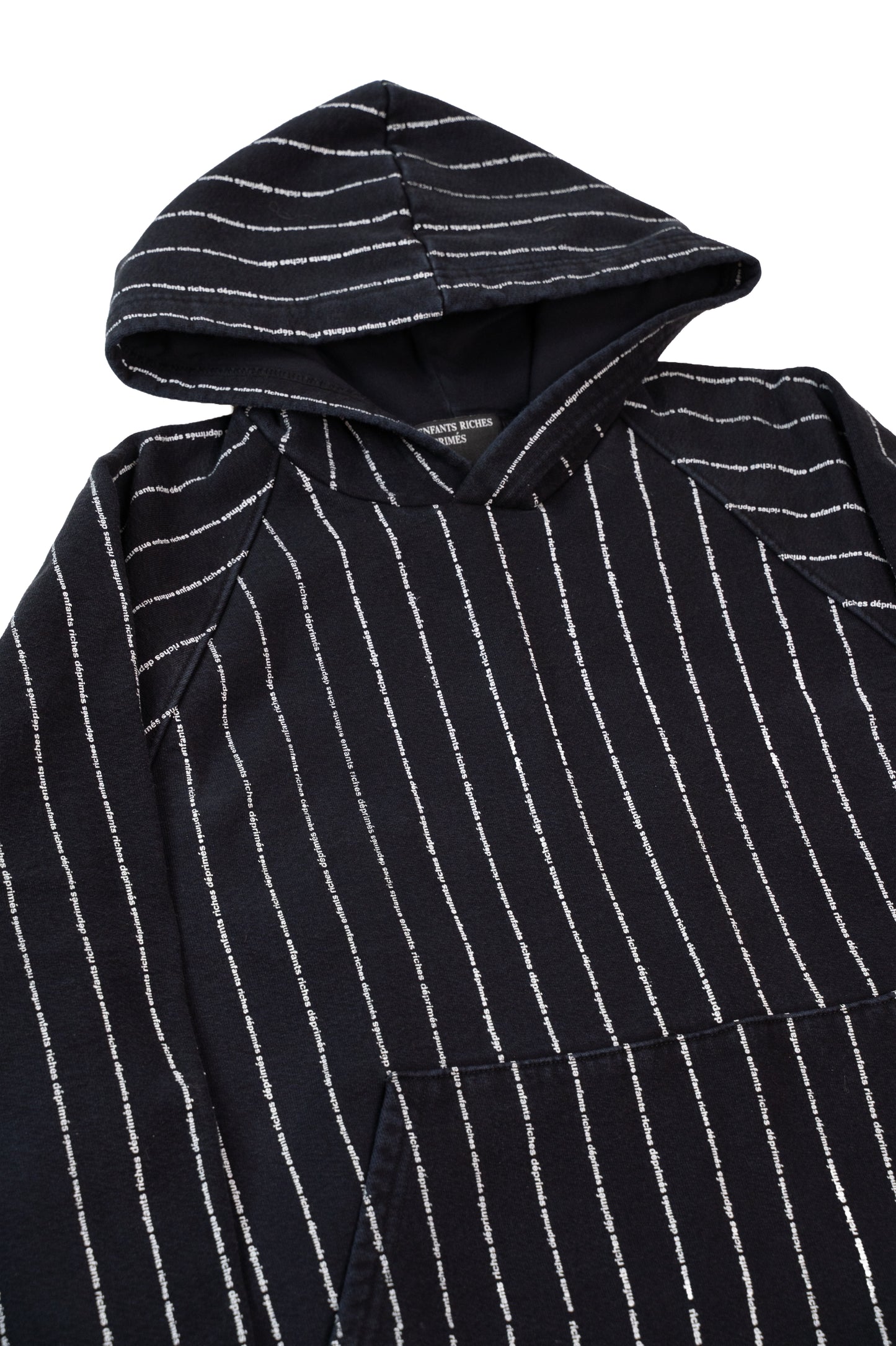 Vintage Black Script All Over Hoodie