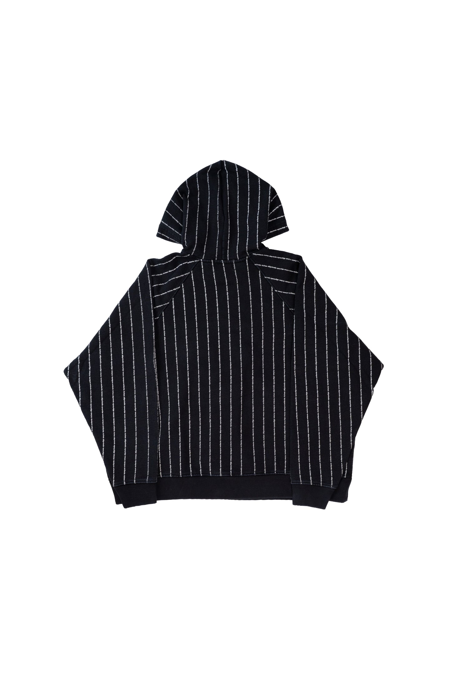 Vintage Black Script All Over Hoodie