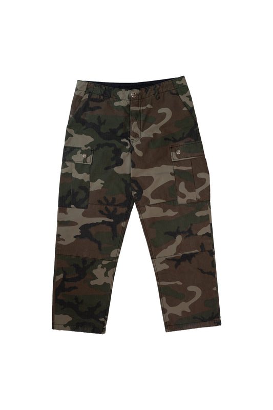 Camo Cargo Cross Patch Pants