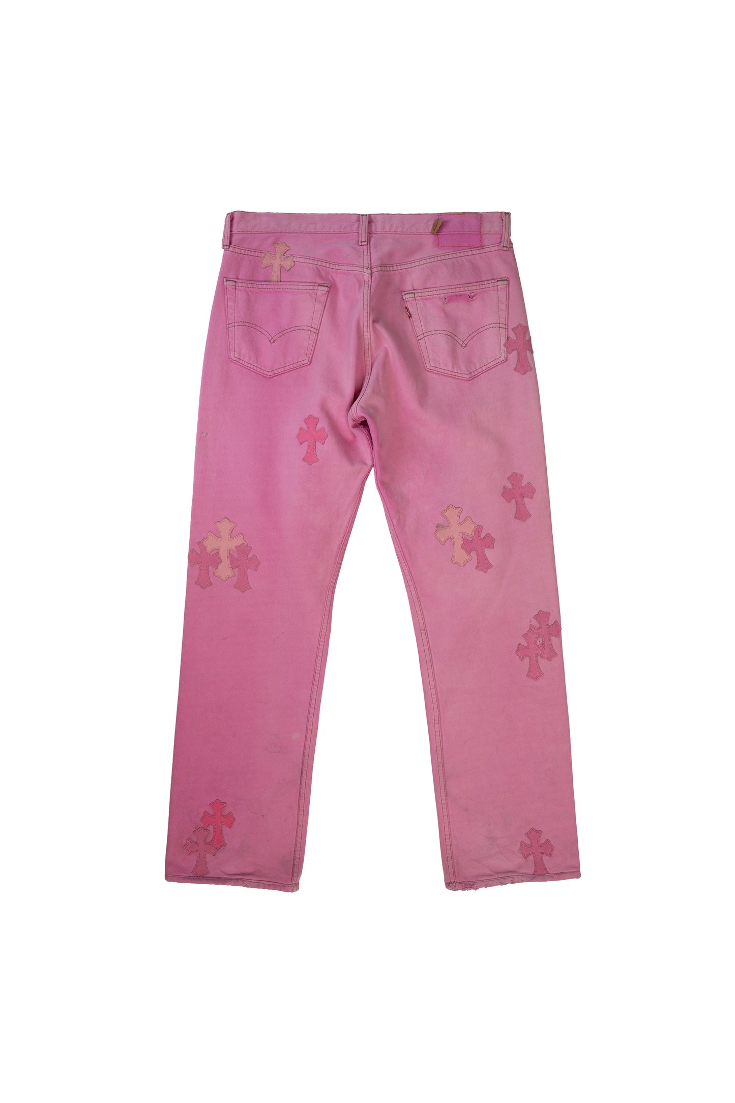Pink Sex Records Levi's 501 Cross Patch Jeans