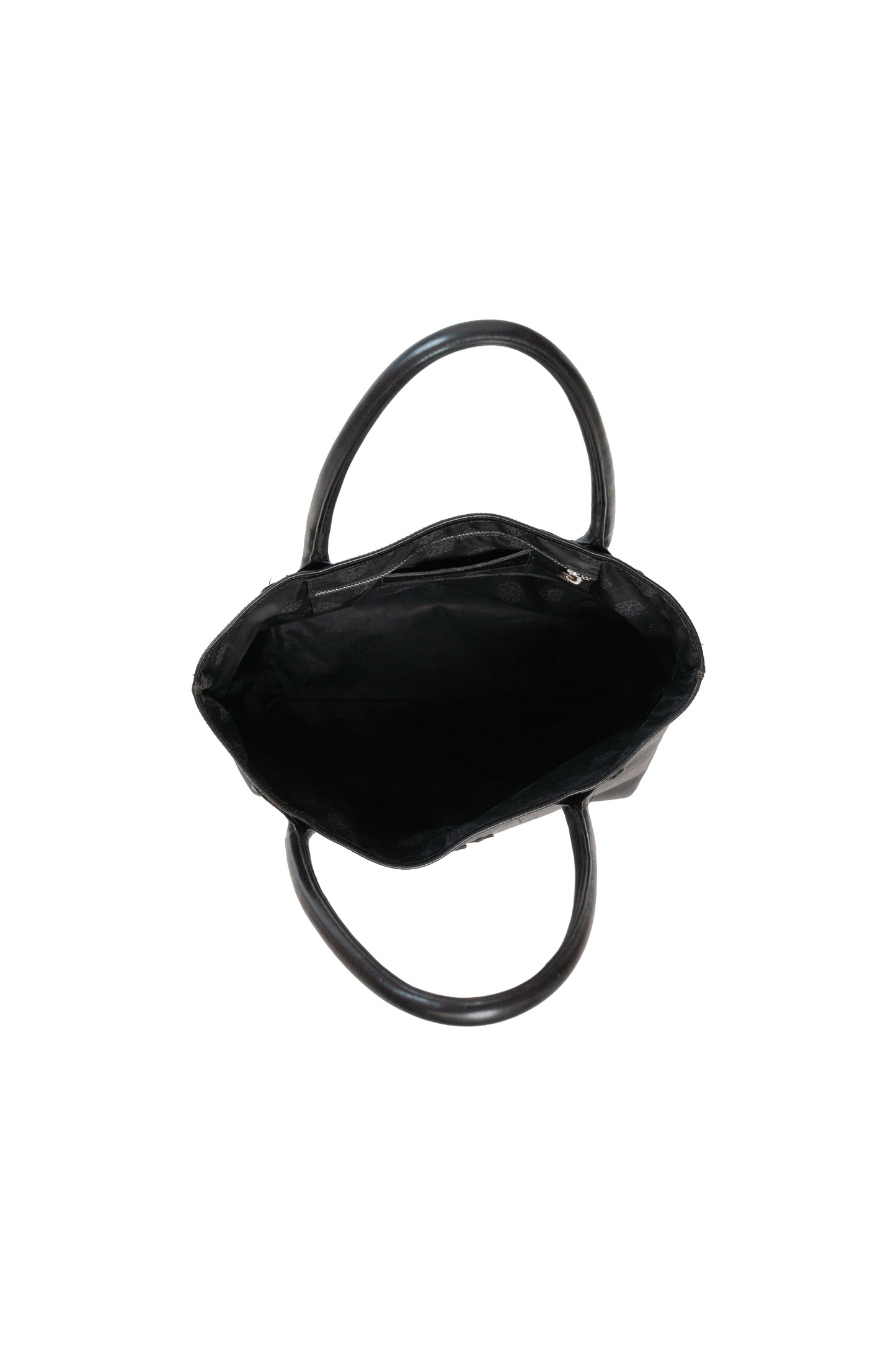 Black Cross Patch Leather Tote Bag