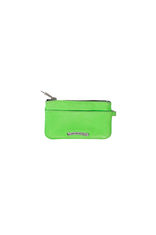 Green Leather Cross Patch Wallet