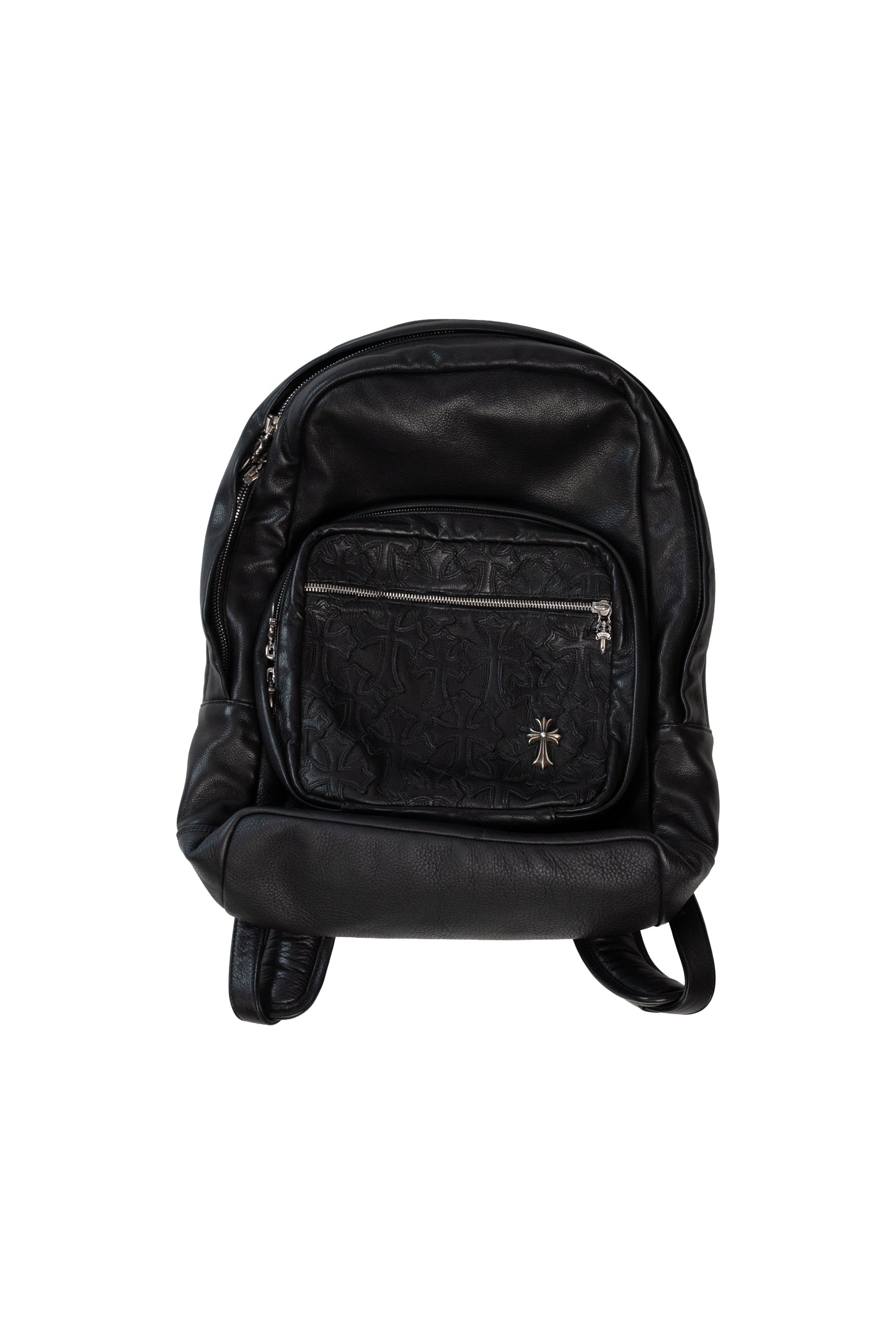 Cemetery Black Leather Cross Patch 7th Grade Backpack
