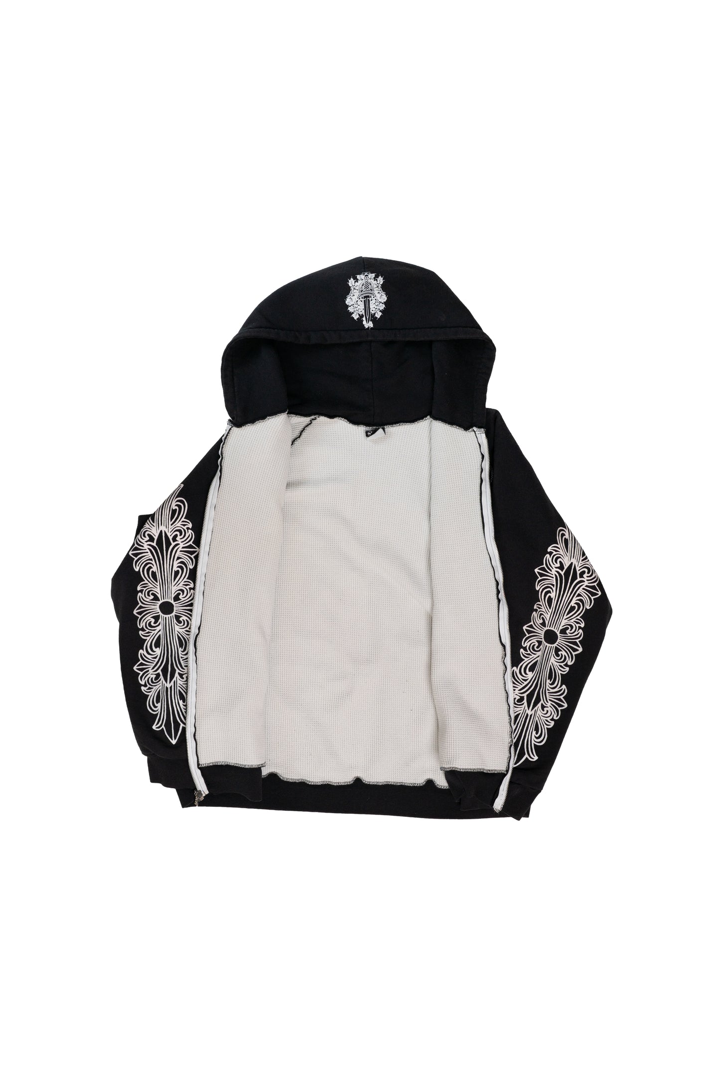 Vintage Horseshoe Floral Hoodie 'Black'