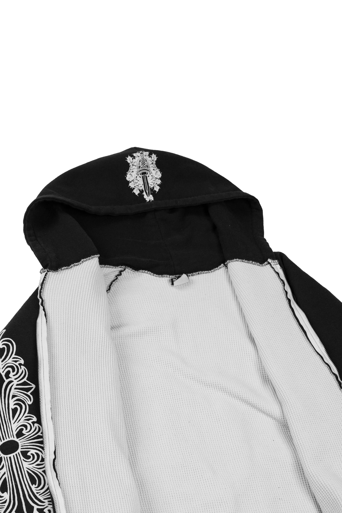 Vintage Horseshoe Floral Hoodie 'Black'