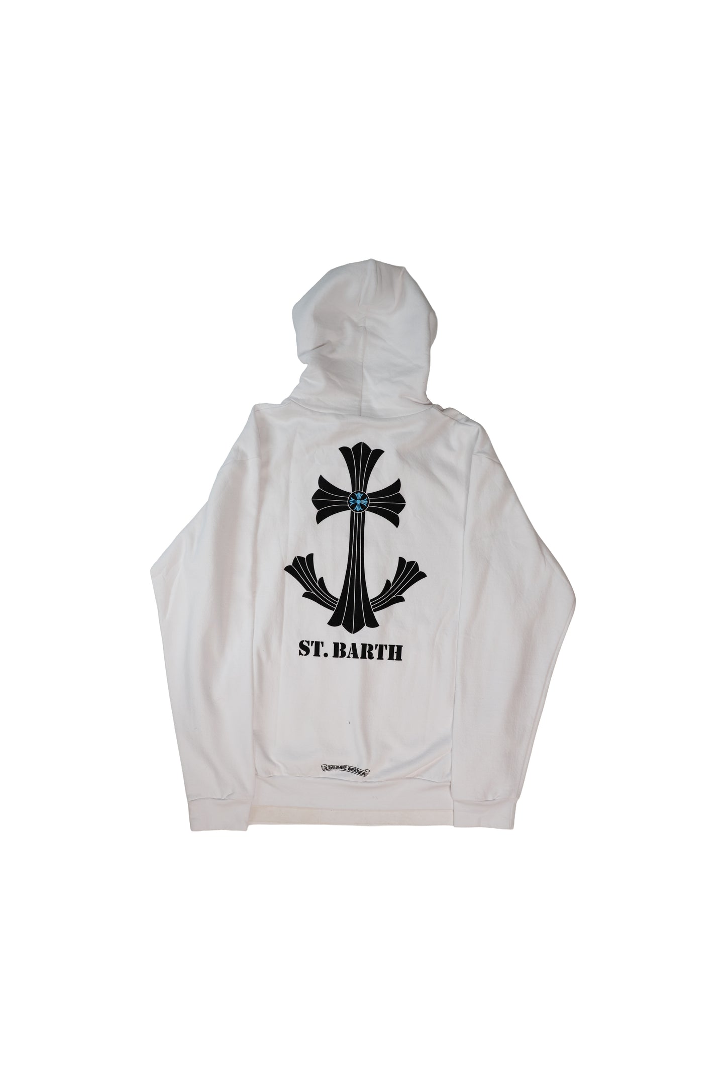 St Barth Exclusive White Anchor Cross Hoodie