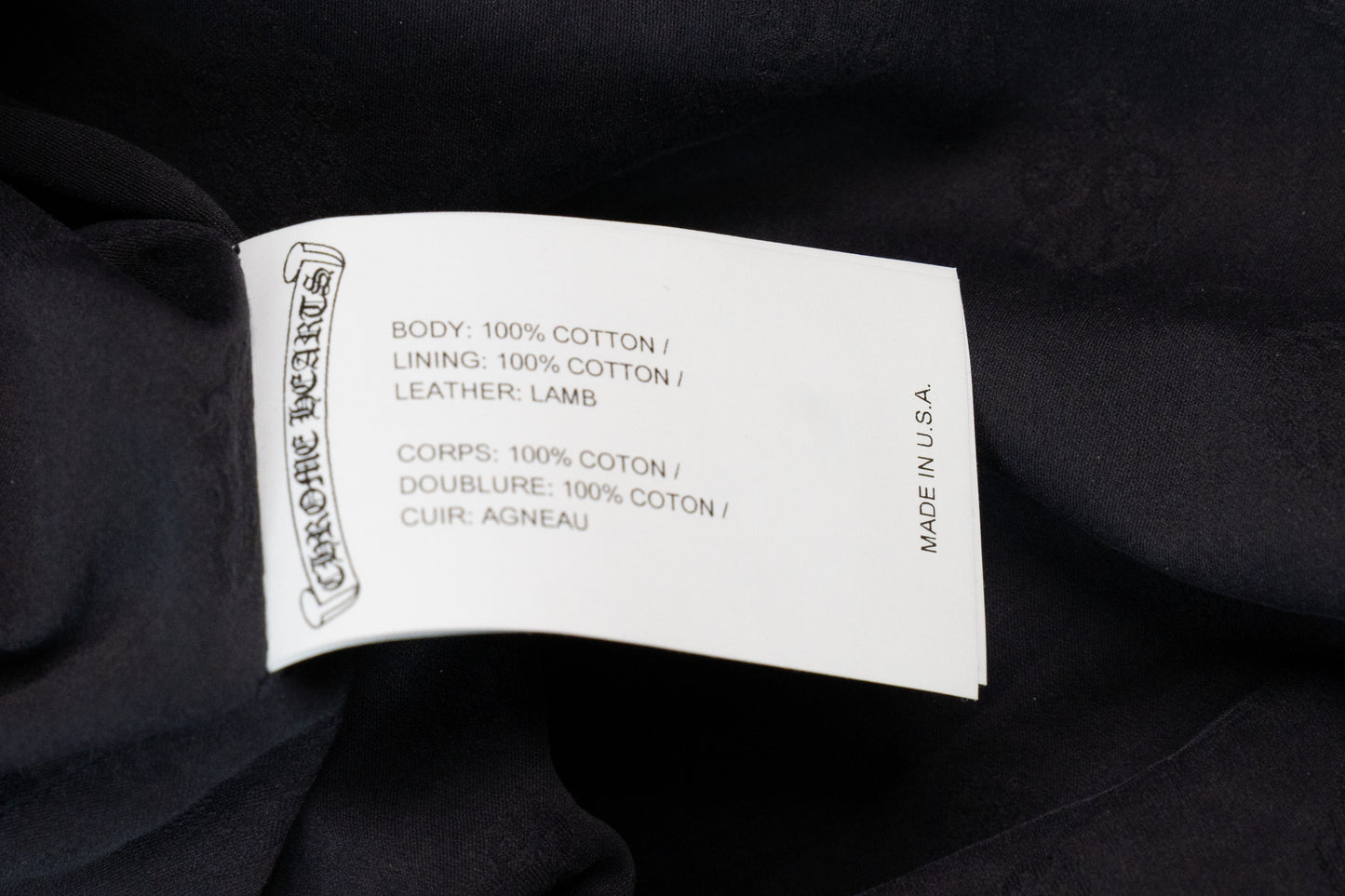 Leather Cemetery Triple Cross Denim Quarter-Zip Jacket