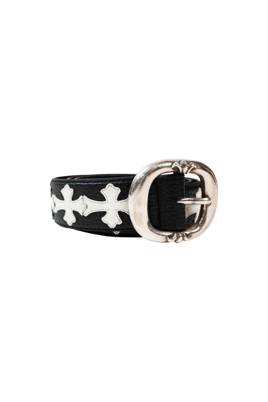 White Cross Patch Gunslinger Belt 'Black'