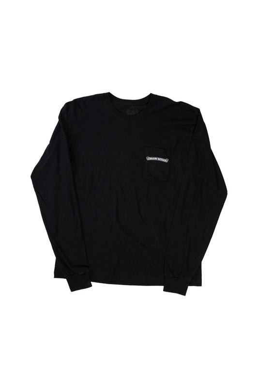 St Barth Exclusive Black Anchor Cross Long Sleeve